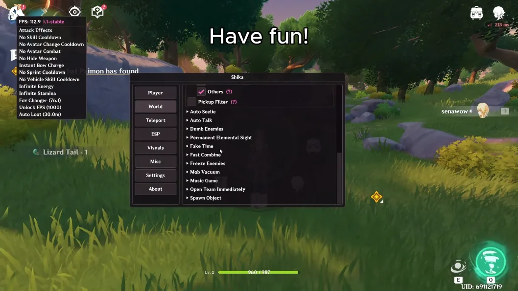 genshin-impact Hacks — ESP, aimbot & radar in match